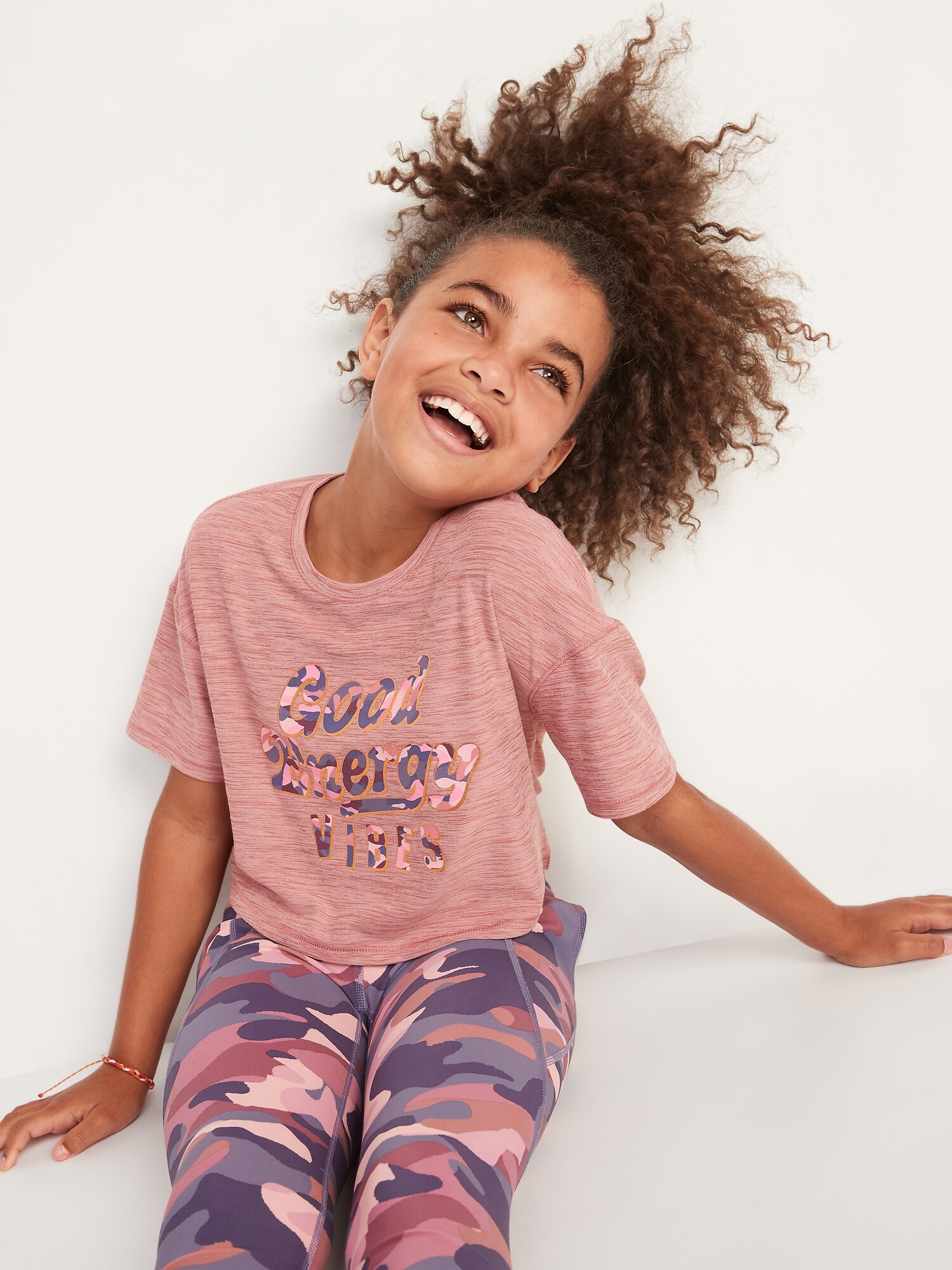Breathe ON Cropped Graphic Tee for Girls
