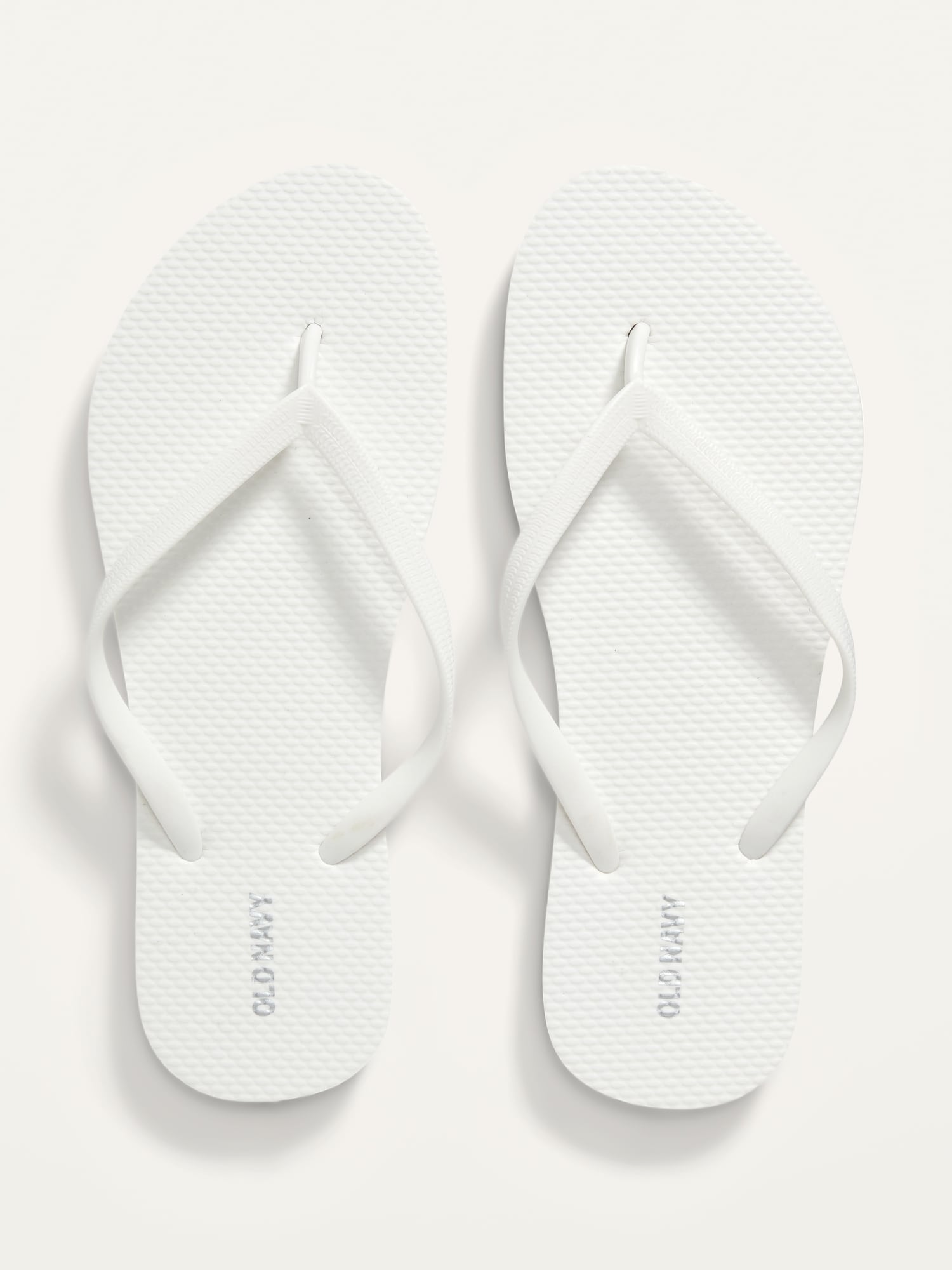 Old Navy Flip-Flop Sandals (Partially Plant-Based) white. 1