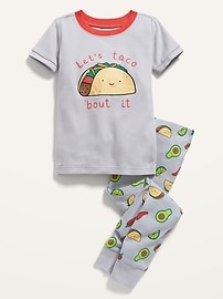 Image number 1 showing, Unisex "Let's Taco 'Bout It" Pajama Set for Toddler & Baby