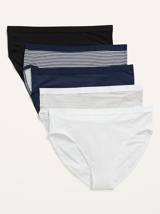 High-Waisted Supima® Cotton Bikini Underwear 5-Pack for Women | Old Navy