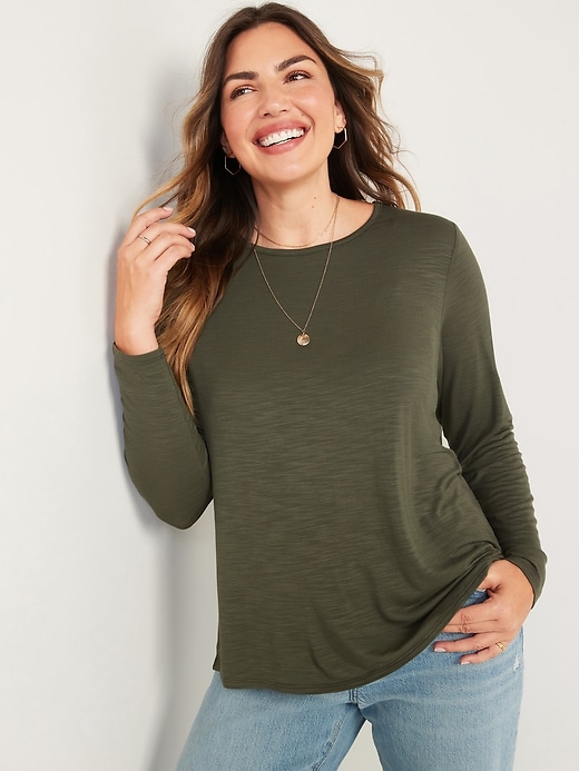 luxe crew neck tee old navy