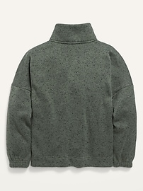 View large product image 3 of 3. Oversized Mock-Neck Sweater-Fleece 1/2-Zip Pullover for Girls