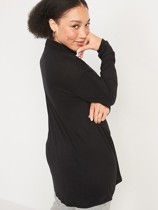 Image number 2 showing, Maternity Cozy-Knit Cross-Front Nursing Tunic