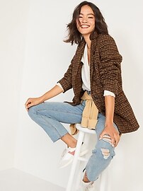 oversized tweed blazer