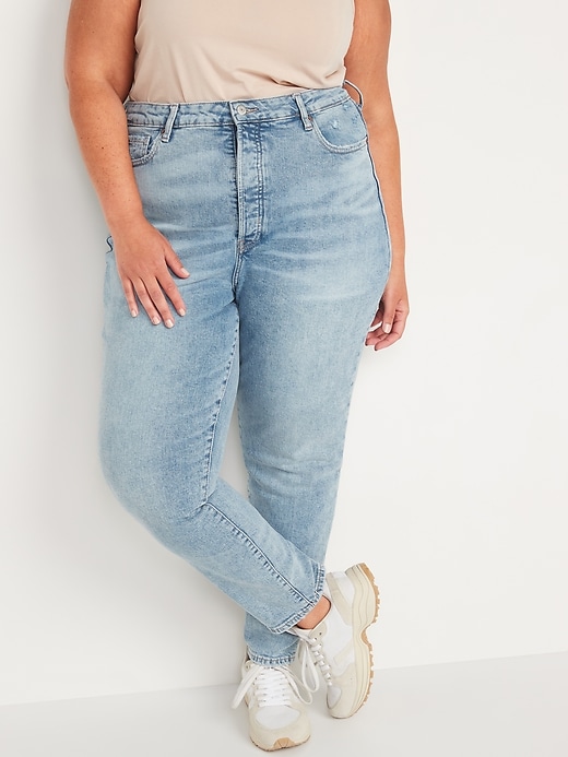 Image number 7 showing, Higher High-Waisted Button-Fly O.G. Straight Jeans