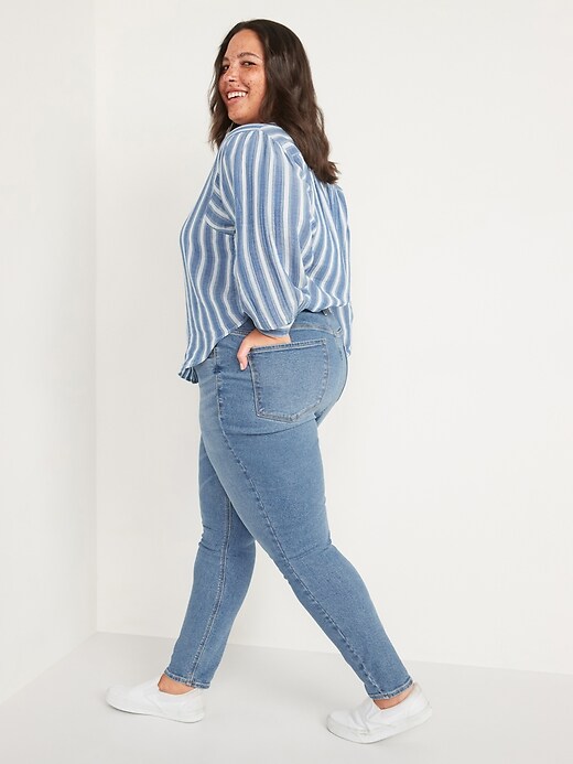 Image number 8 showing, High-Waisted Rockstar Super Skinny Jeans for Women