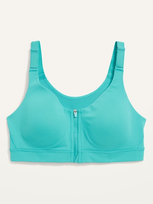 Image number 1 showing, High-Support PowerSoft Zip-Front Sports Bra 32C-42C