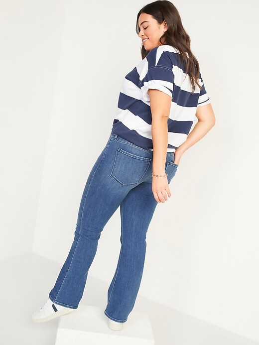 Image number 2 showing, Mid-Rise Medium-Wash Boot-Cut Jeans for Women