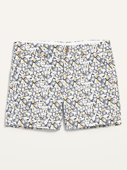 View large product image 1 of 3. Mid-Rise Everyday Patterned Twill Shorts -- 5-inch inseam