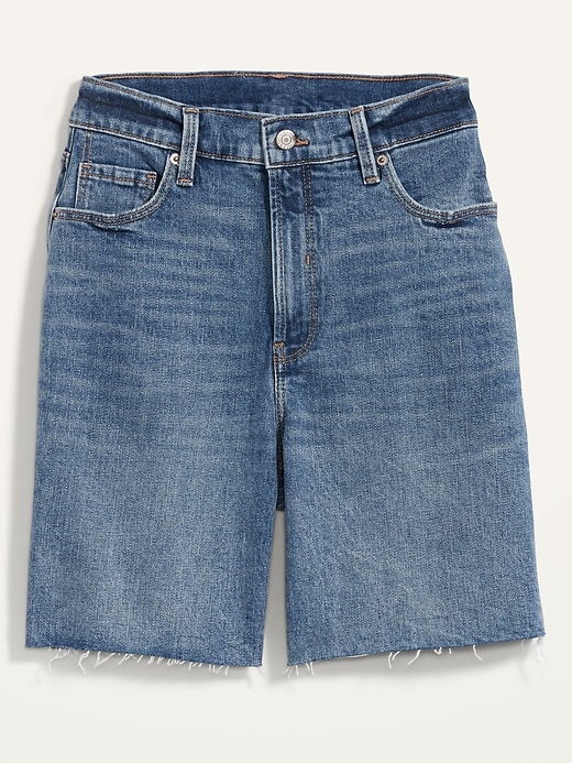 Image number 1 showing, Extra High-Waisted Sky Hi Cut-Off Jean Shorts for Women -- 7-inch inseam