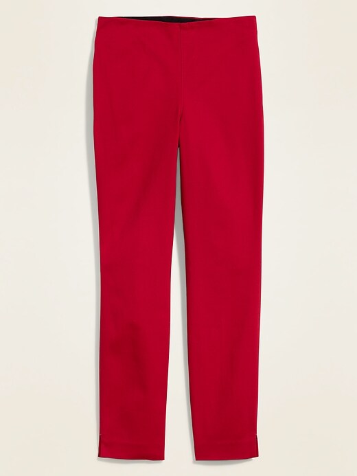 Image number 1 showing, High-Waisted Twill Super Skinny Ankle Pants