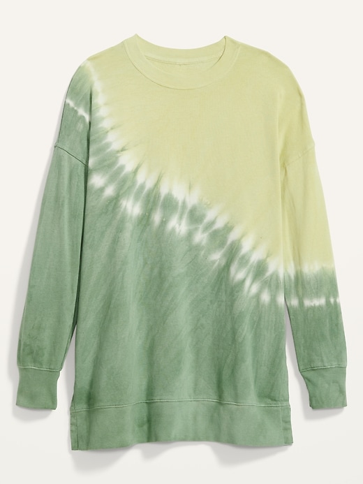Image number 4 showing, Oversized Vintage Specially Dyed Tunic Sweatshirt for Women