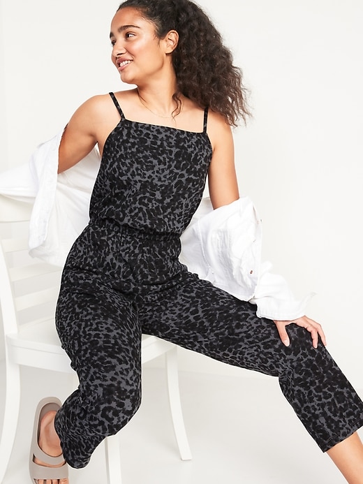 Image number 2 showing, Waist-Defined Sleeveless Cropped Cami Jumpsuit