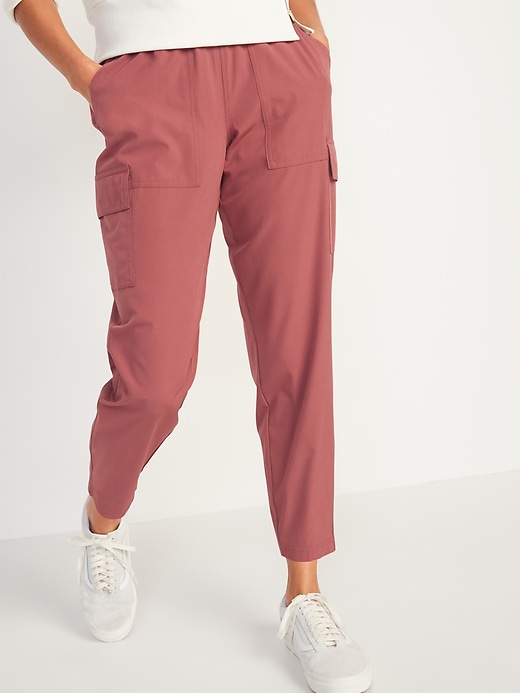 Image number 5 showing, High-Waisted StretchTech Cargo Ankle Pants