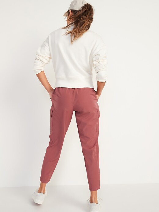 Image number 6 showing, High-Waisted StretchTech Cargo Ankle Pants