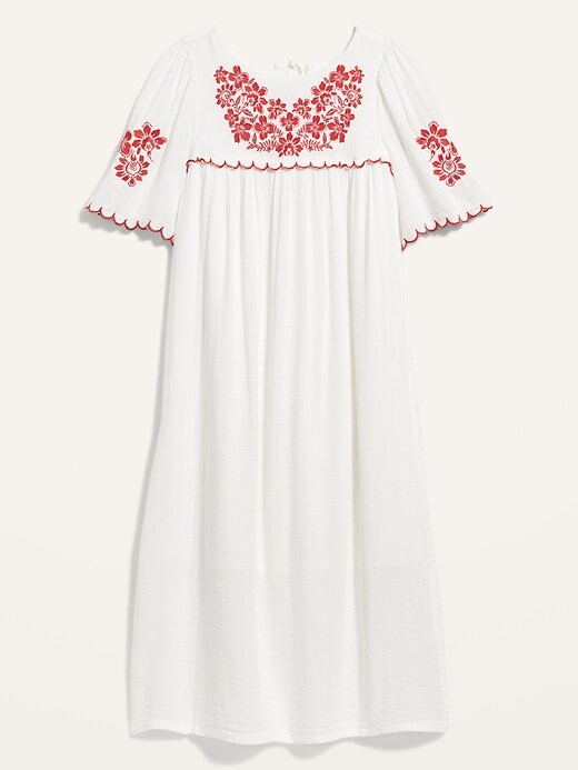 Image number 3 showing, Embroidered Midi Swing Dress for Women