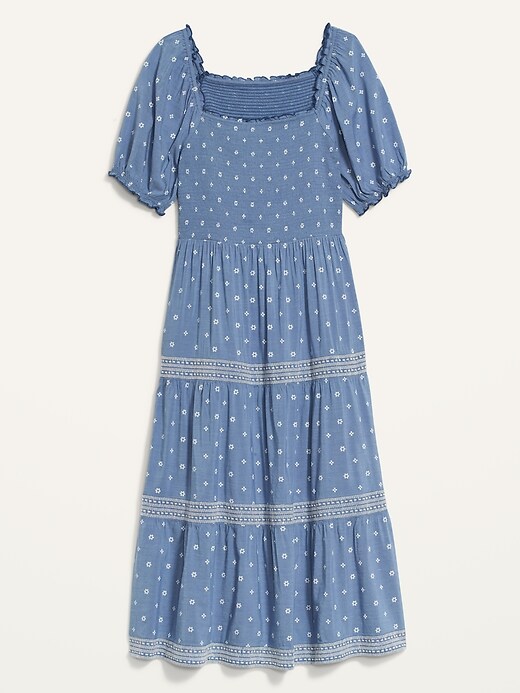 Robe Old Navy Chambray Bleu, Brodée, Off-shoulder – Taille S