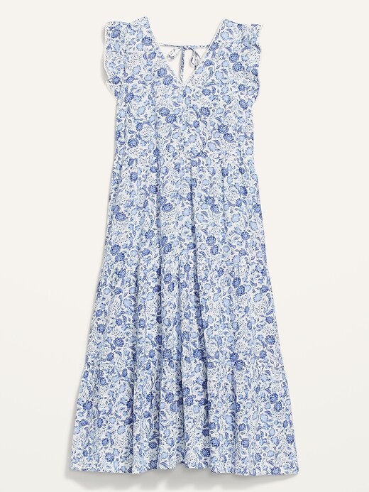 Image number 4 showing, Tiered Floral-Print Midi Swing Dress