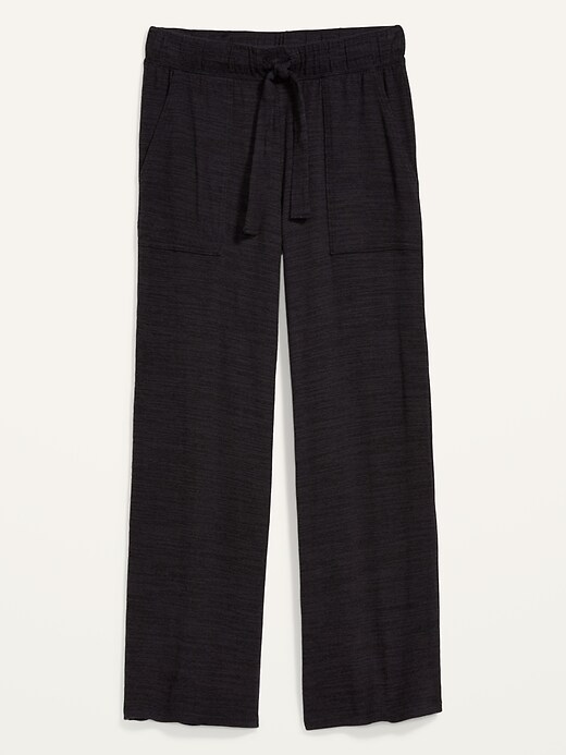 Image number 2 showing, High-Waisted Cozy Plush-Knit Pajama Pants for Women