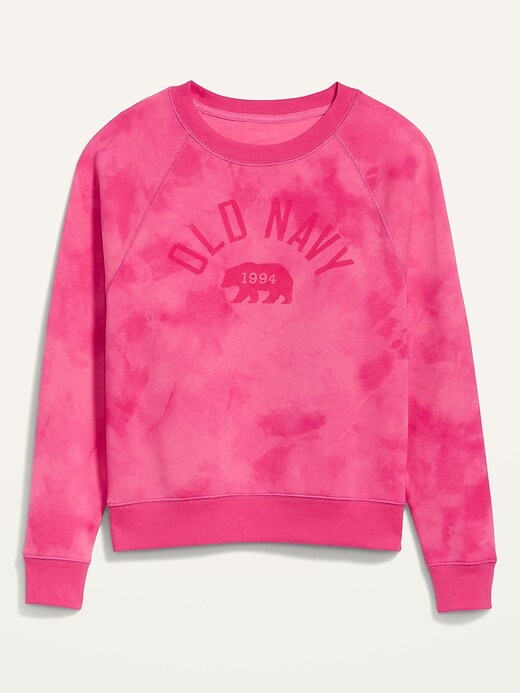 View large product image 1 of 2. Logo-Graphic Tie-Dyed Sweatshirt