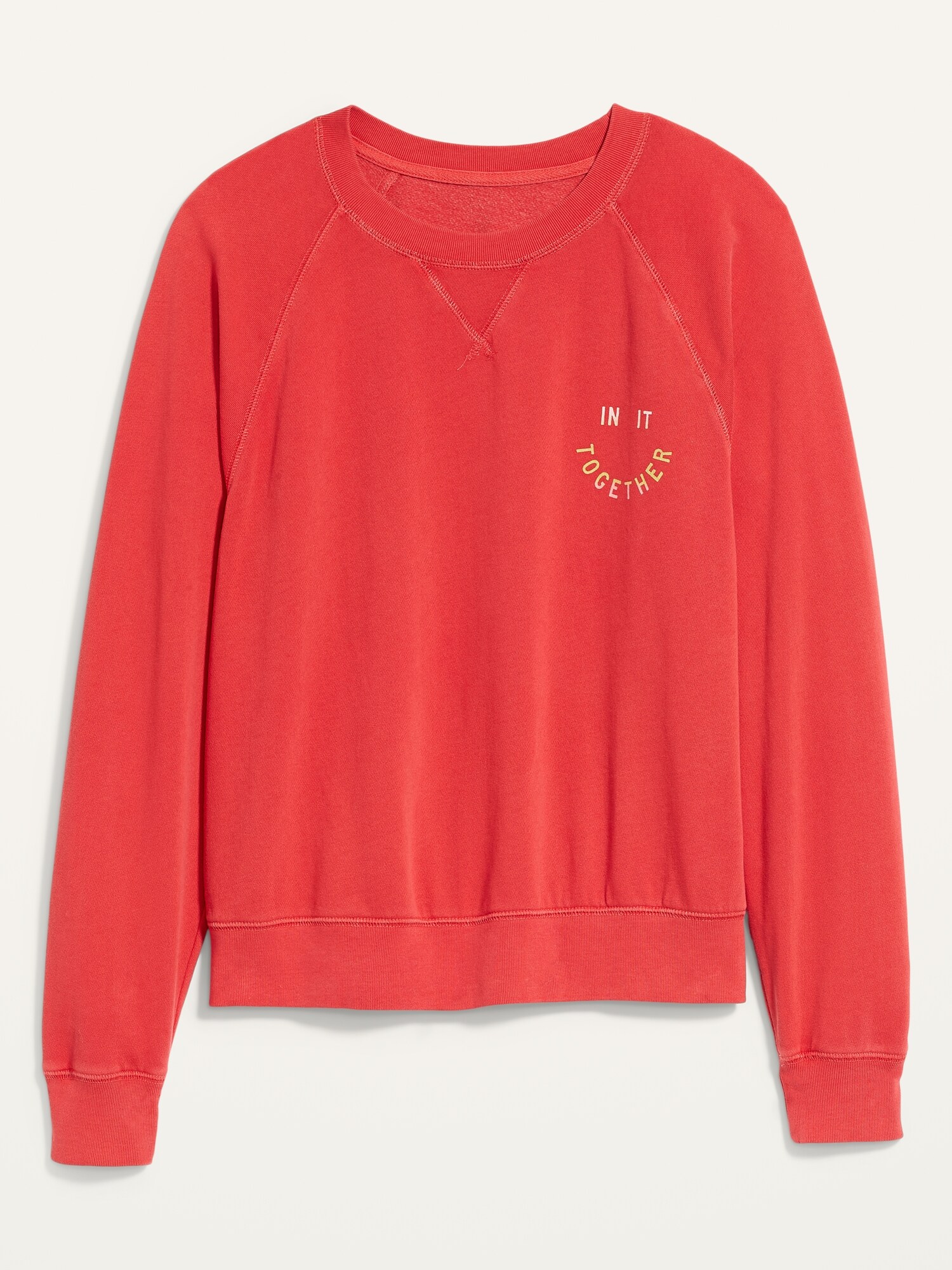 Vintage Specially Dyed Crew-Neck Sweatshirt for Women