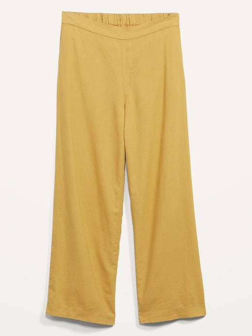 Image number 1 showing, High-Waisted Linen-Blend Culotte Pants for Women