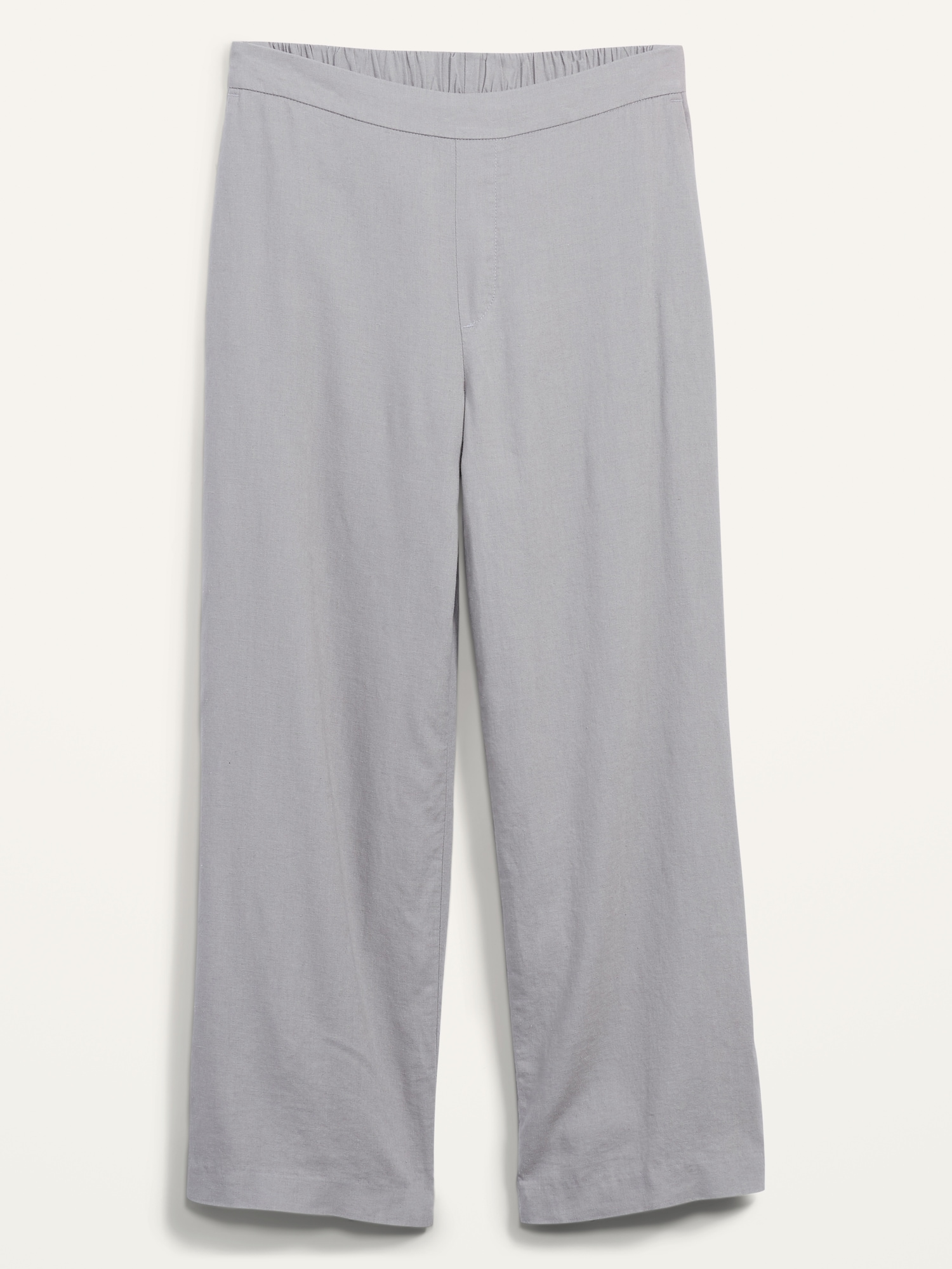 High-Waisted Linen-Blend Culotte Pants for Women