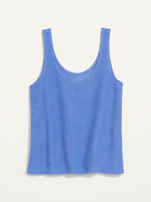 View large product image 2 of 3. Lightweight Textured-Knit Lounge Tank Top