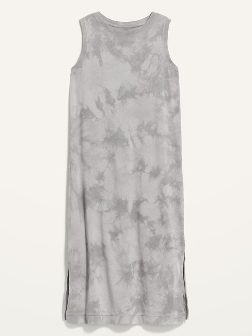View large product image 2 of 3. Vintage Sleeveless Tie-Dye Midi T-Shirt Shift Dress