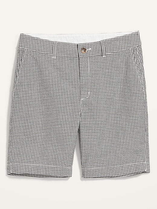 Image number 1 showing, High-Waisted Gingham Seersucker Everyday Shorts -- 7-inch inseam