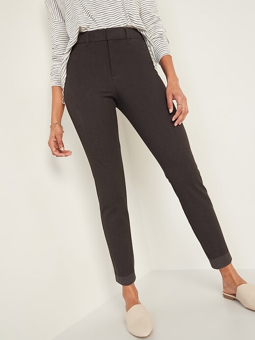 Image number 4 showing, High-Waisted Pixie Straight-Leg Ankle Pants