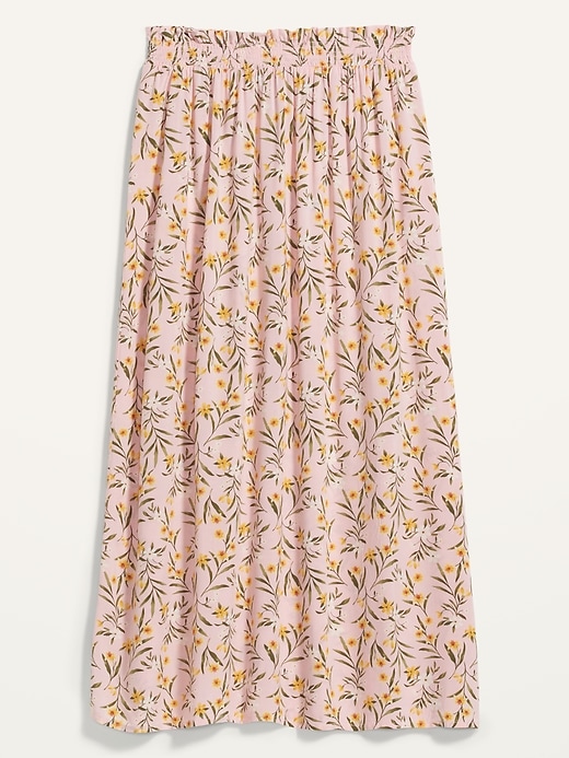 Image number 4 showing, Smocked-Waist Floral-Print Midi Skirt