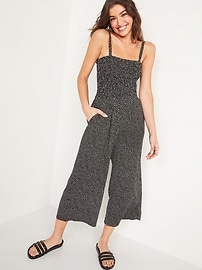 View large product image 3 of 3. Smocked Jersey Cami Jumpsuit for Women