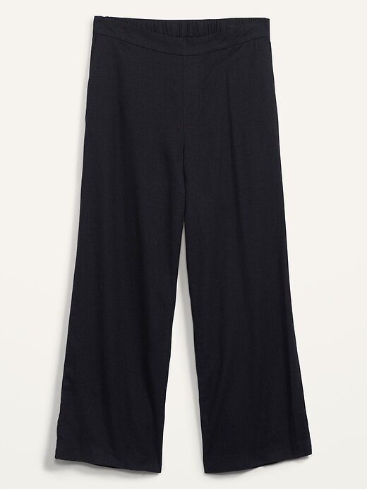 Image number 4 showing, High-Waisted Linen-Blend Culotte Pants for Women