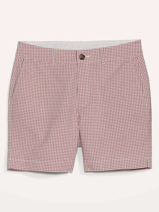 Image number 4 showing, High-Waisted Gingham Seersucker Everyday Shorts -- 5-inch inseam