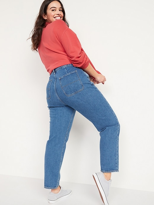 Image number 2 showing, Extra High-Waisted Sky Hi Straight Jeans for Women