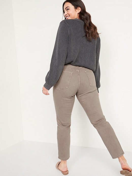 Image number 2 showing, High-Waisted O.G. Straight Mineral-Dye Jeans for Women