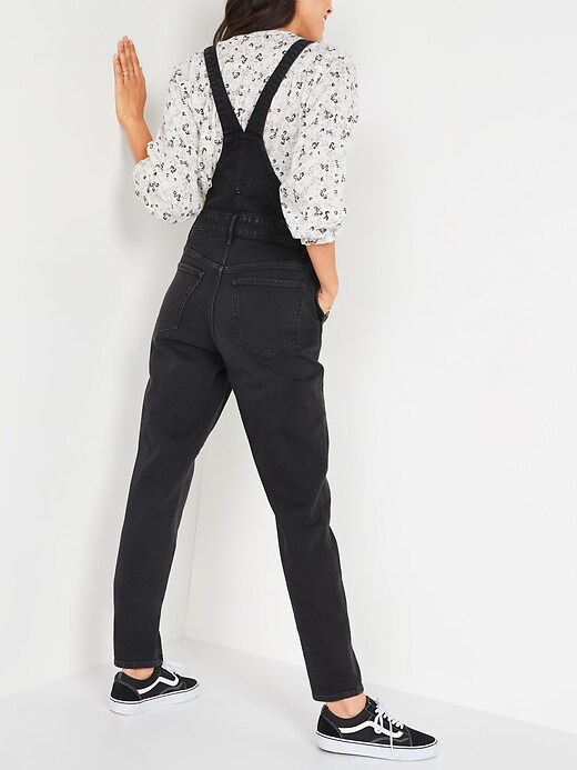 Image number 6 showing, O.G. Straight Black Jean Overalls for Women
