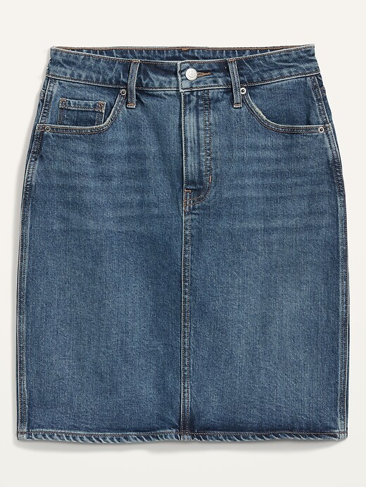 Image number 4 showing, Extra High-Waisted Jean Skirt for Women