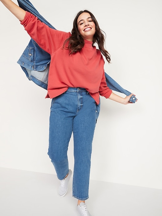 Image number 3 showing, Extra High-Waisted Sky Hi Straight Jeans for Women