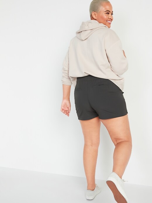 Image number 2 showing, High-Waisted StretchTech Performance Shorts -- 3.5-inch inseam
