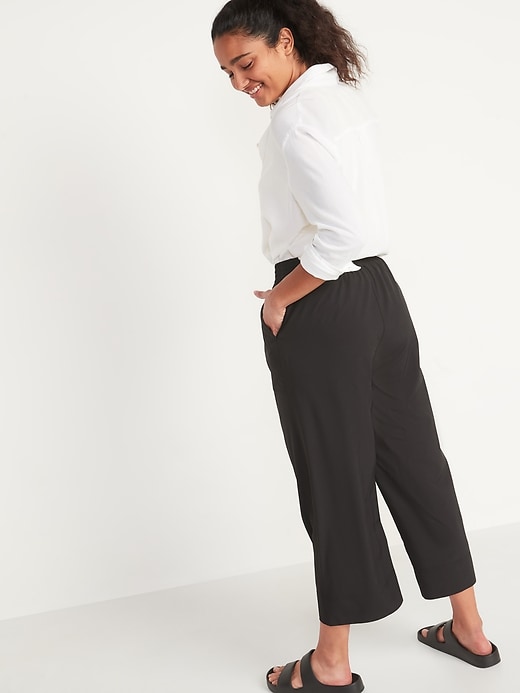 Image number 6 showing, High-Waisted StretchTech Wide-Leg Crop Pants