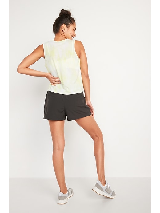 Image number 6 showing, High-Waisted StretchTech Performance Shorts -- 3.5-inch inseam