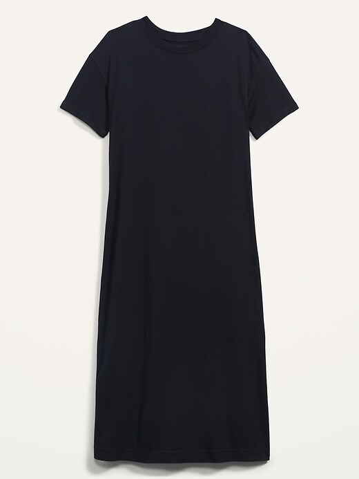 Image number 3 showing, Loose Vintage Garment-Dyed Midi T-Shirt Shift Dress