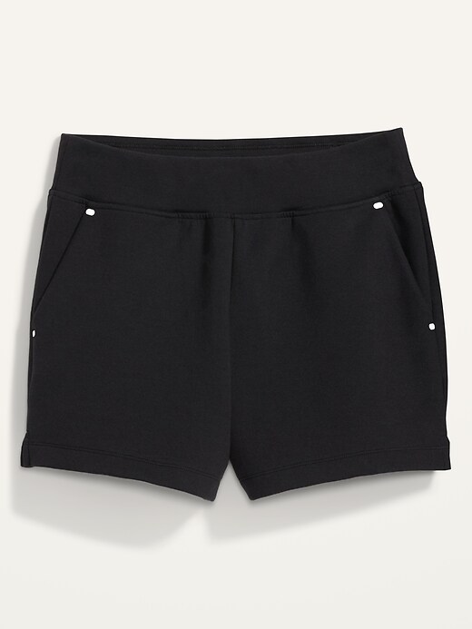 Image number 4 showing, High-Waisted Dynamic Fleece Utility Shorts -- 4.5-inch inseam