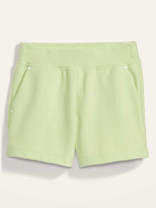 Image number 4 showing, High-Waisted Dynamic Fleece Utility Shorts -- 4.5-inch inseam