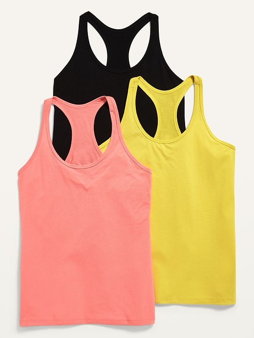 Image number 1 showing, Racerback Performance Tank Tops 3-Pack for Women