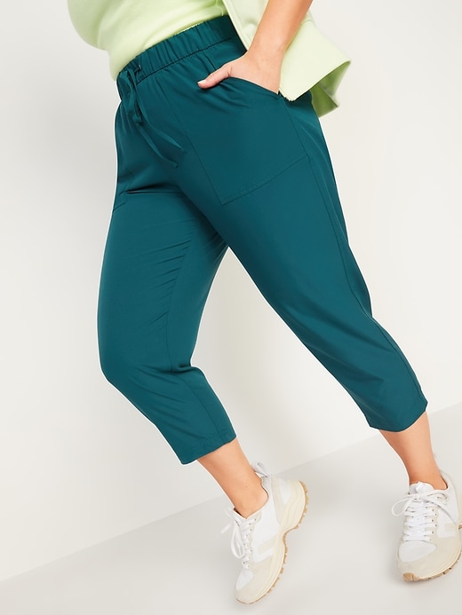 Image number 1 showing, High-Waisted StretchTech Utility Crop Pants