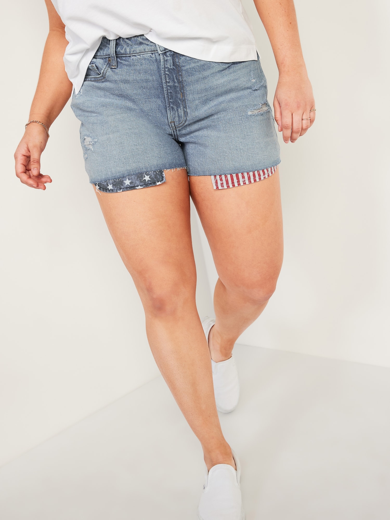 High-Waisted O.G. Americana Cut-Off Jean Shorts for Women -- 3-inch inseam
