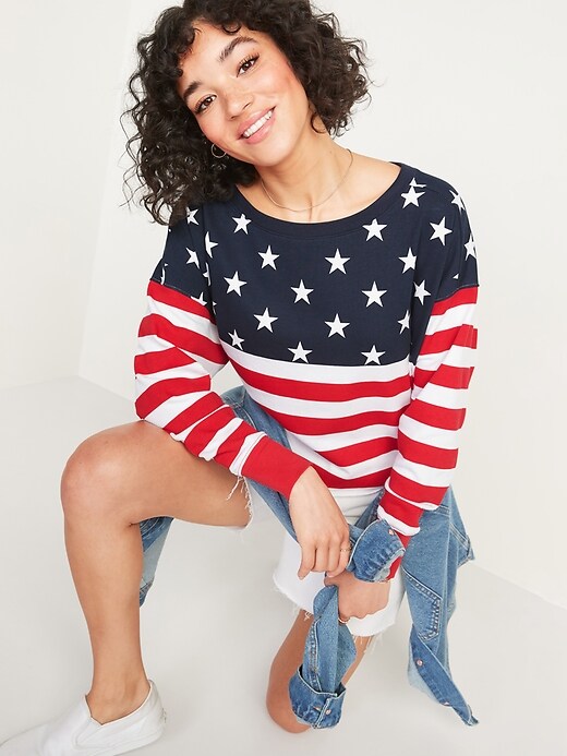 Image number 2 showing, Oversized Americana Sweatshirt for Women